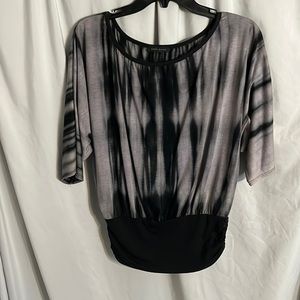 Black and Gray Swirl Top